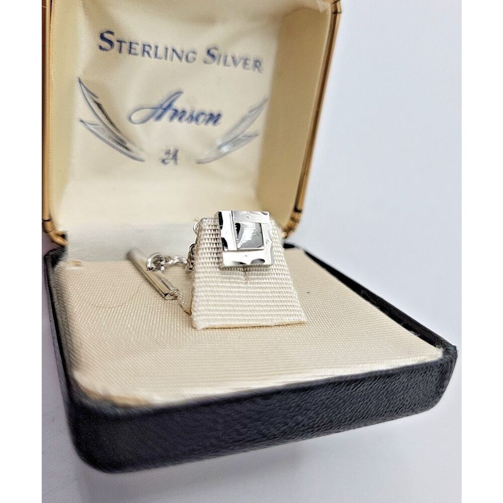 Vintage Sterling Silver Anson Button Hole Clip